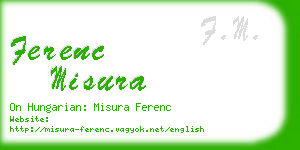 ferenc misura business card